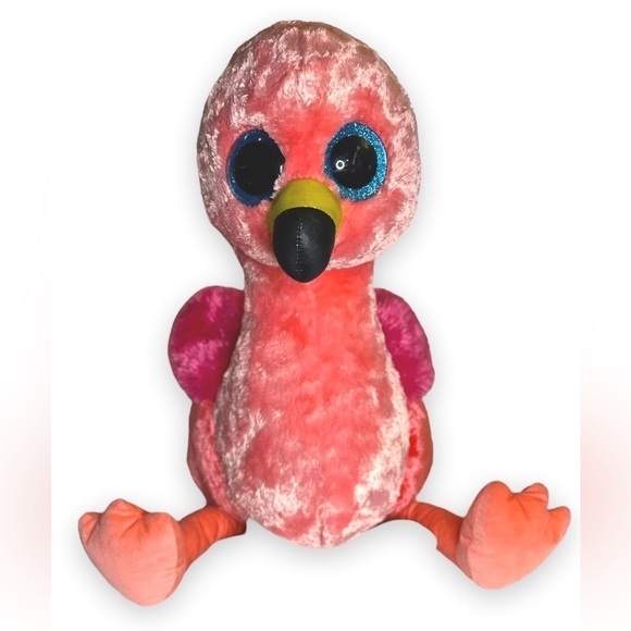 Ty Beanie Baby Gilda Flamingo Plush Stuffed Animal 26”x15” - Picture 5 of 15